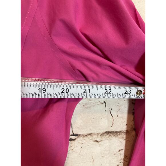 Talbots Haberdashery Top Womens 16 Hot Pink Button Up Wrinkle‎ Resistant Cotton - Picture 7 of 12